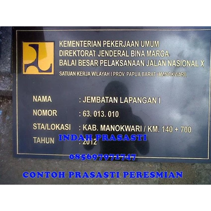Detail Contoh Prasasti Peresmian Nomer 54