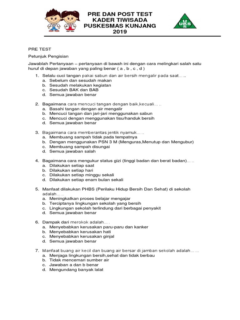 Detail contoh pre test dan post test koleksi nomer 3