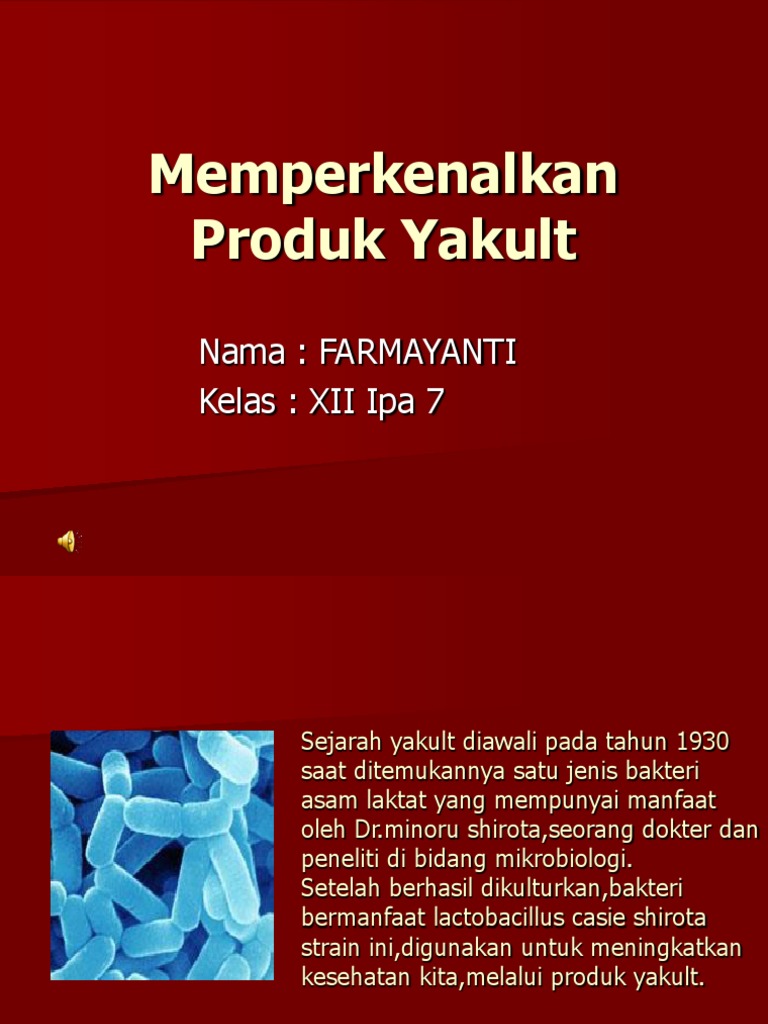 Detail Contoh Presentasi Produk Minuman Yakult Nomer 7