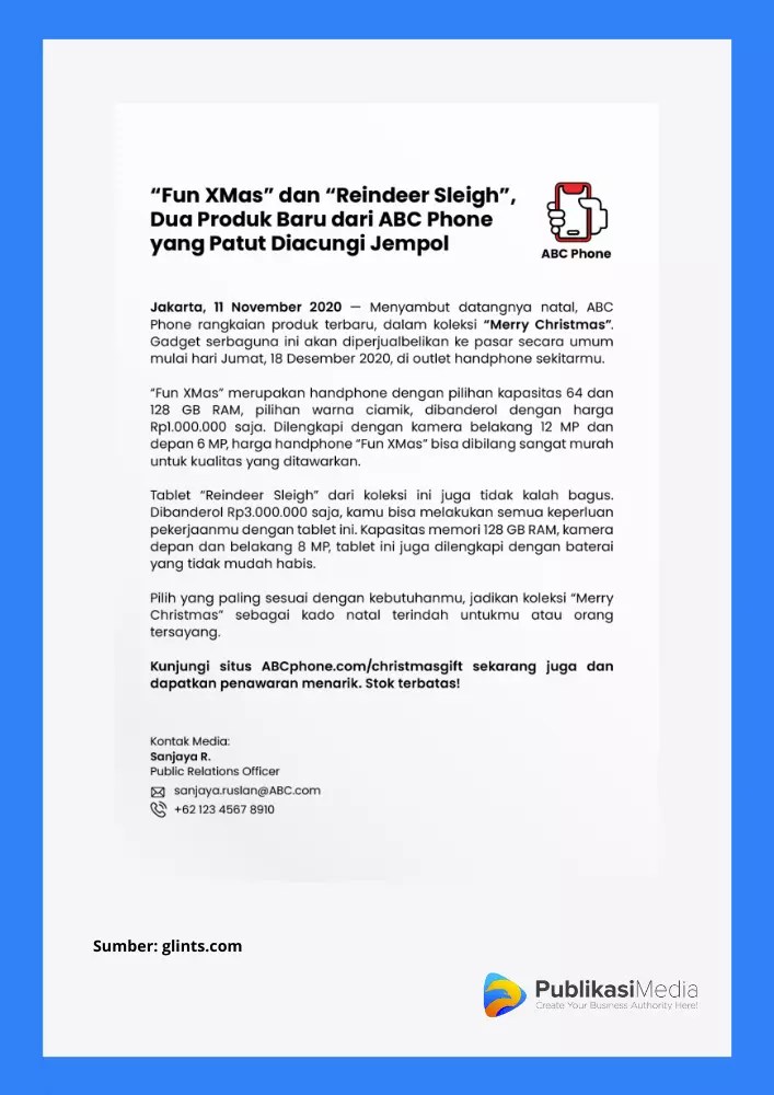 Detail Contoh Press Release Nomer 33