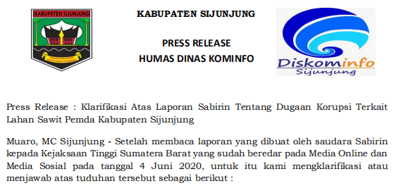 Detail Contoh Press Release Klarifikasi Nomer 10