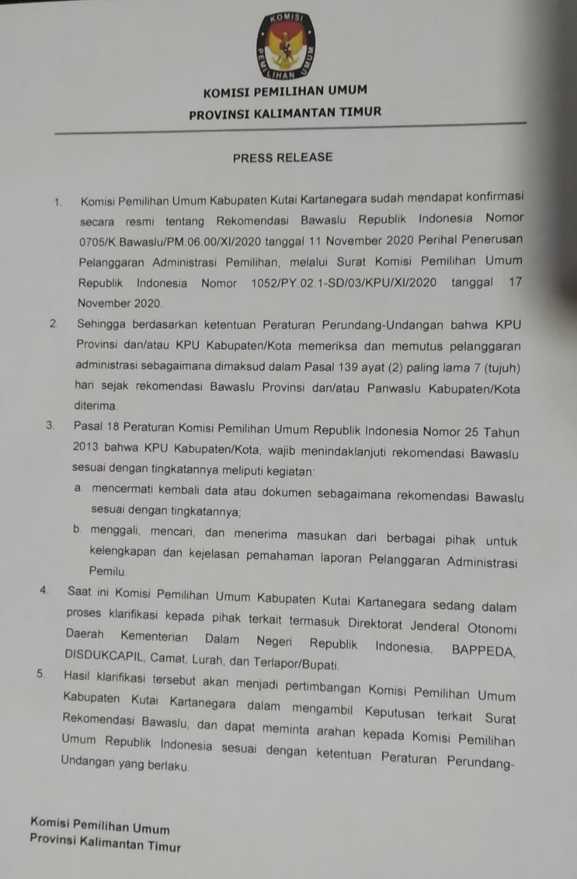 Detail Contoh Press Release Klarifikasi Nomer 33