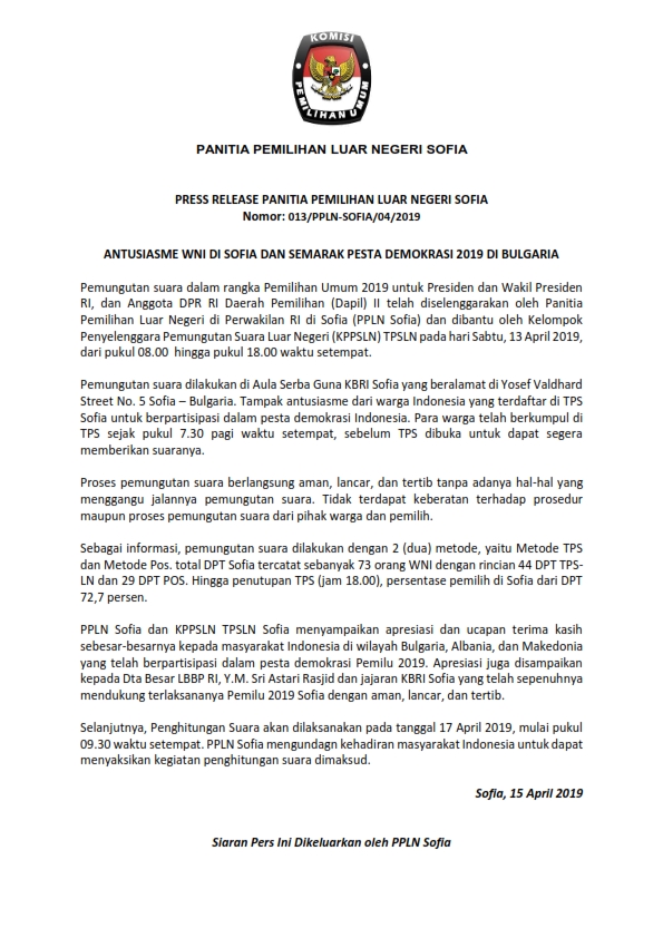 Contoh Press Release Pemerintahan - KibrisPDR