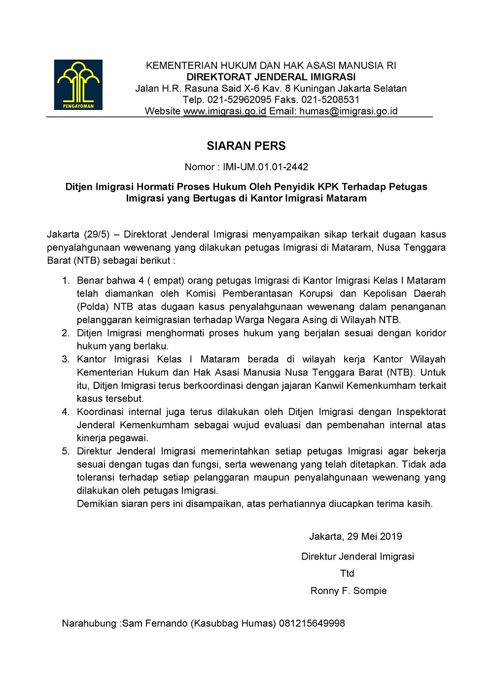 Detail Contoh Press Release Pemerintahan Nomer 19