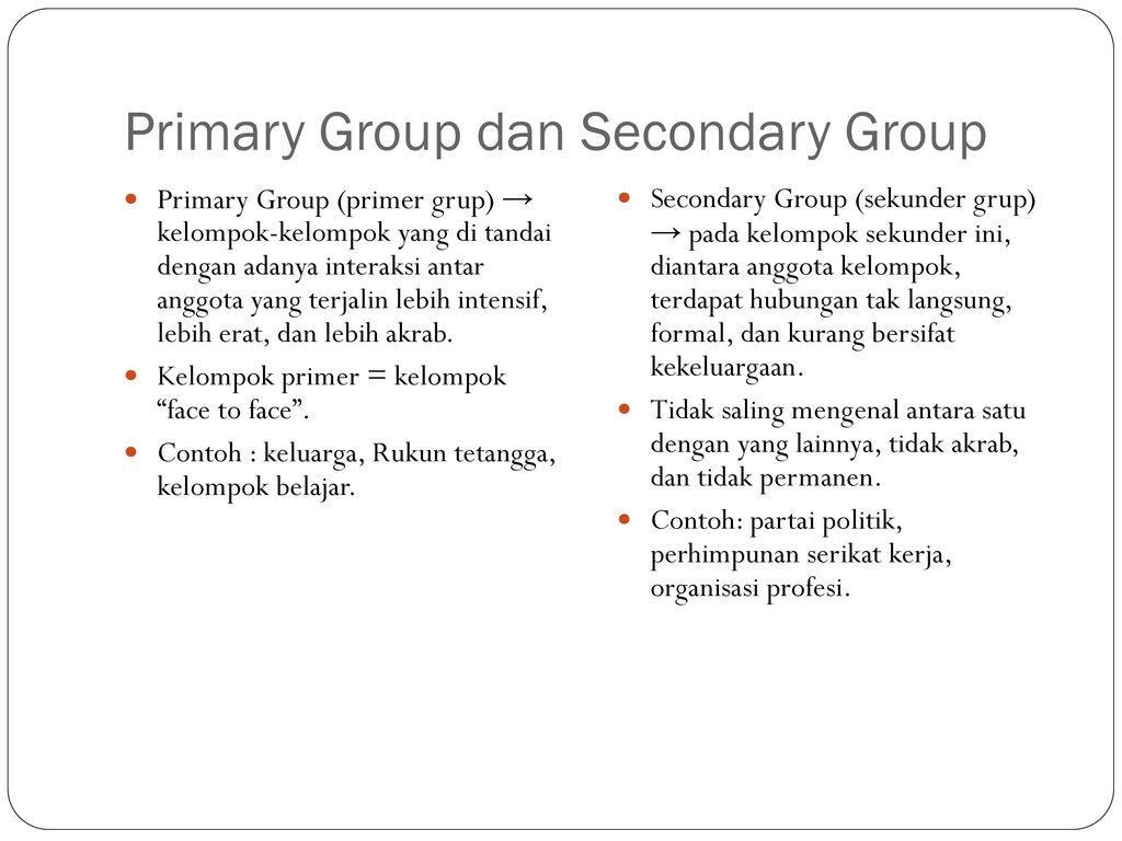 Detail Contoh Primary Group Nomer 2