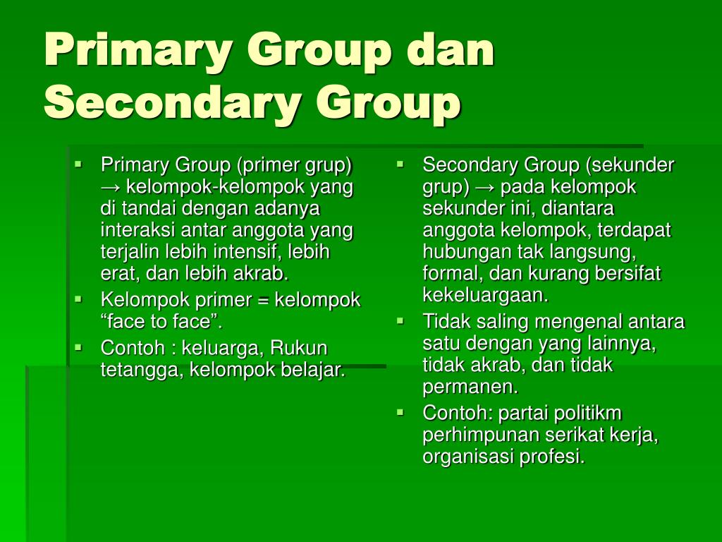 Detail Contoh Primary Group Nomer 4