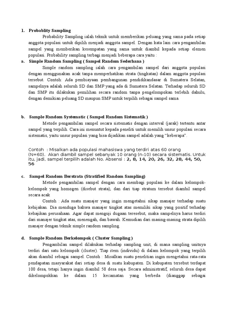 Detail Contoh Probability Sampling Nomer 26