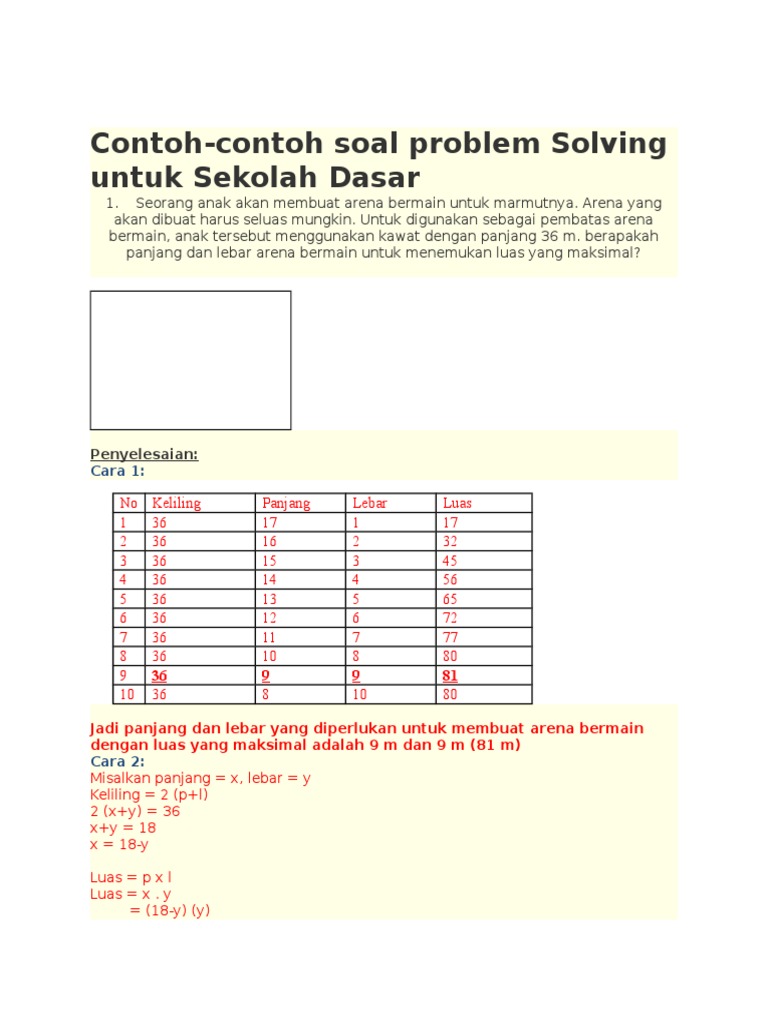 Detail Contoh Problem Solving Nomer 39