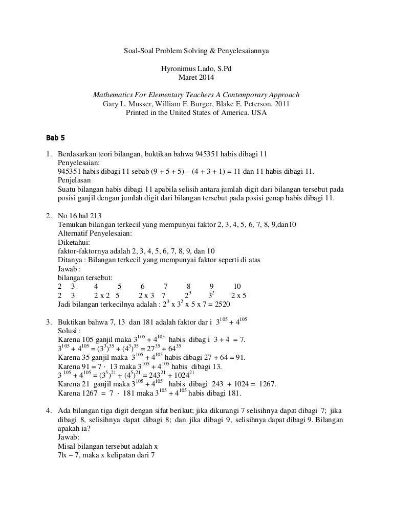 Detail Contoh Problem Solving Nomer 50