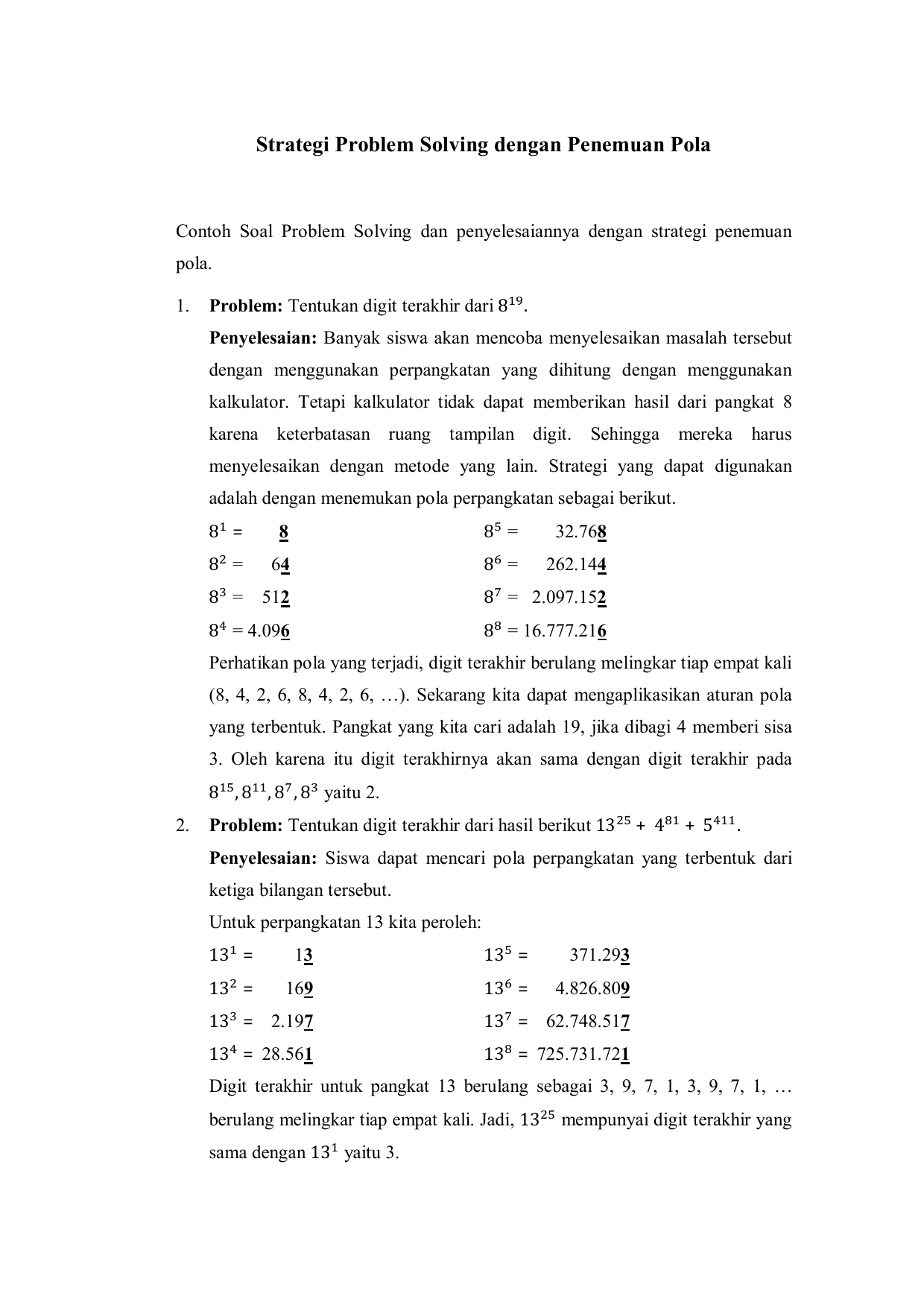 Detail Contoh Problem Solving Dan Penyelesaiannya Nomer 49