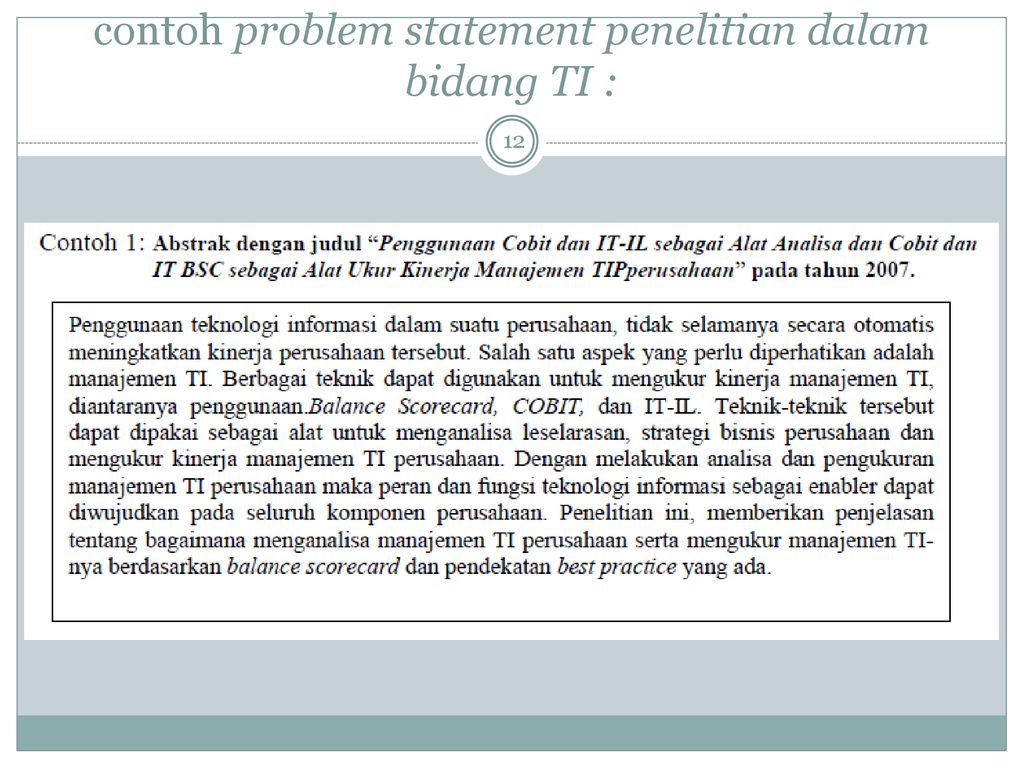 Detail Contoh Problem Statement Nomer 20