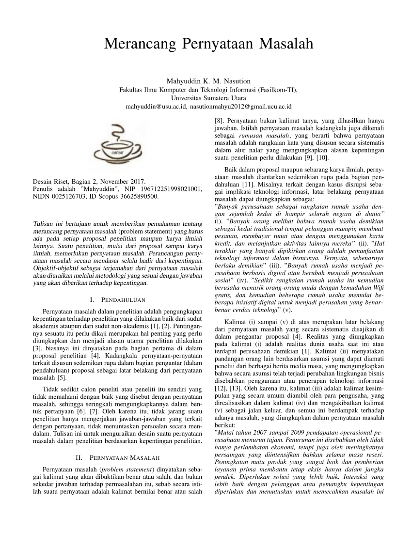 Detail Contoh Problem Statement Nomer 29