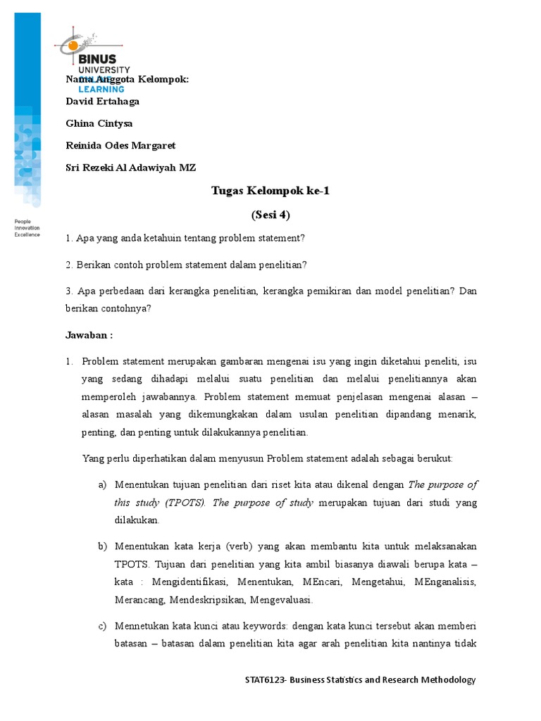 Detail Contoh Problem Statement Nomer 36