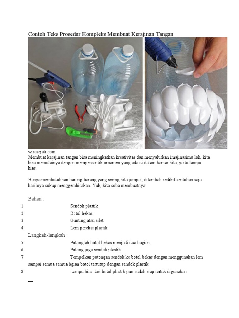 Detail Contoh Procedure Text Tentang Kerajinan Tangan Nomer 10