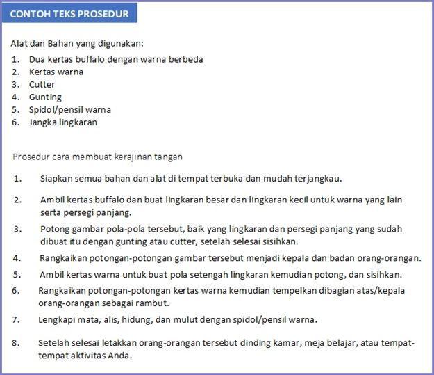 Detail Contoh Procedure Text Tentang Kerajinan Tangan Nomer 6