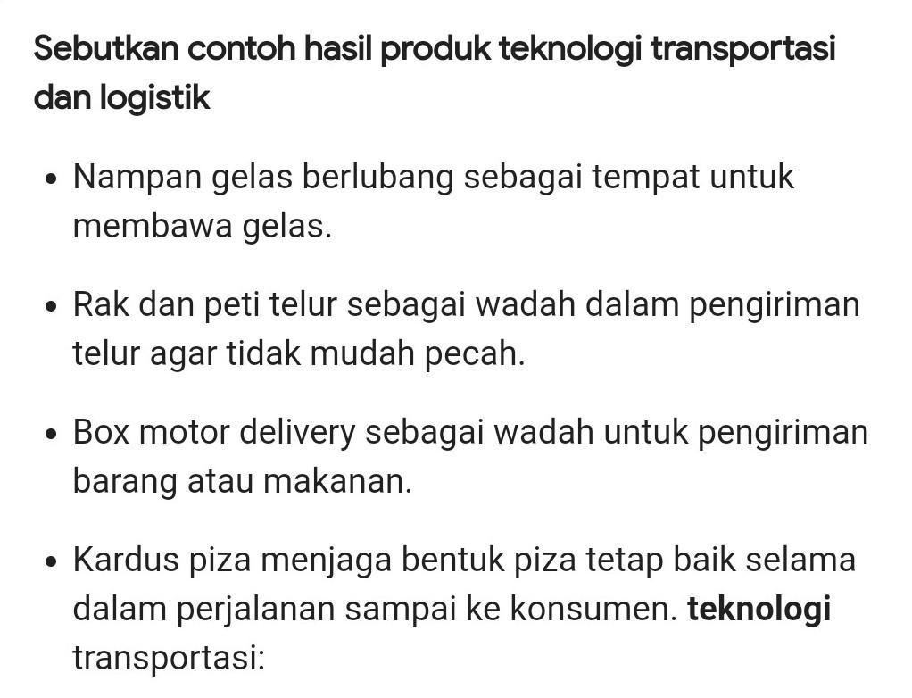 Detail Contoh Produk Teknologi Transportasi Dan Logistik Koleksi Nomer 30