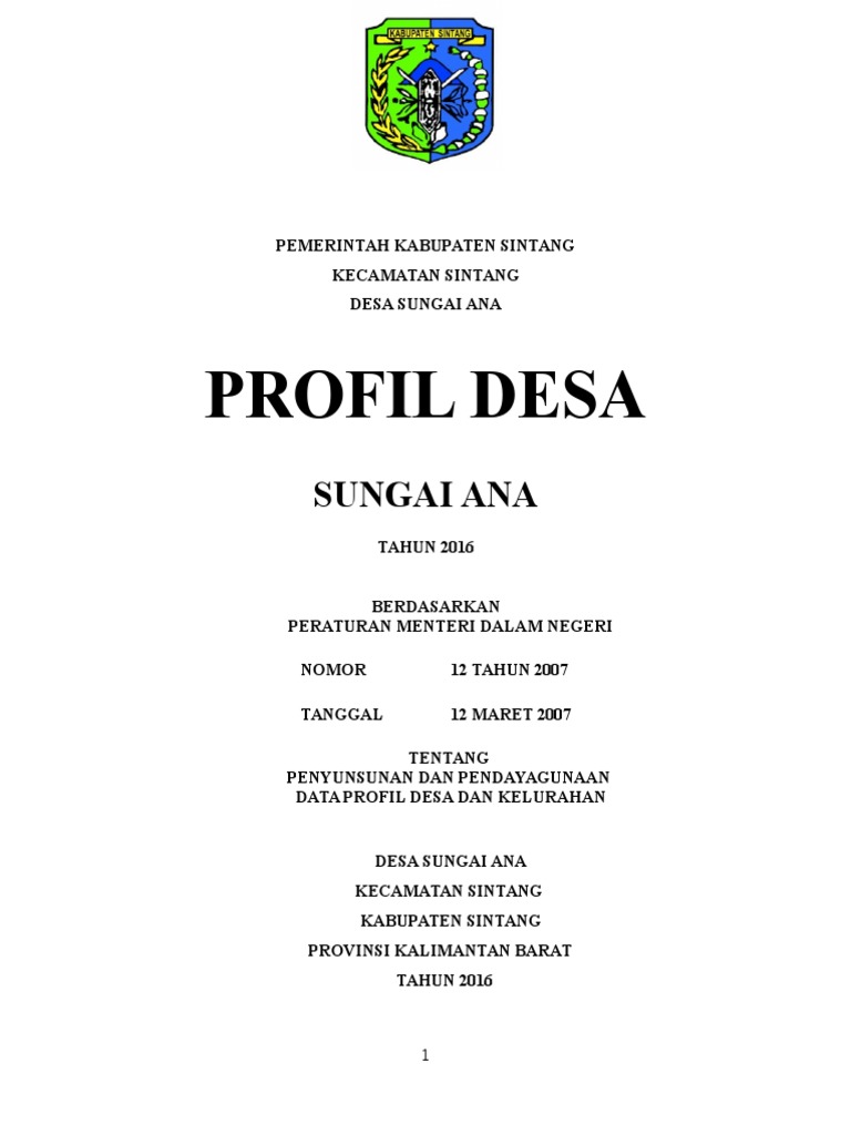 Detail Contoh Profil Desa Nomer 9