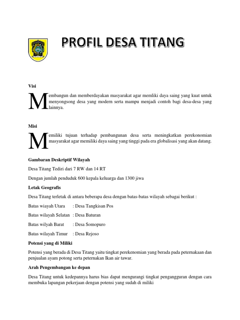 Detail Contoh Profil Desa Nomer 27