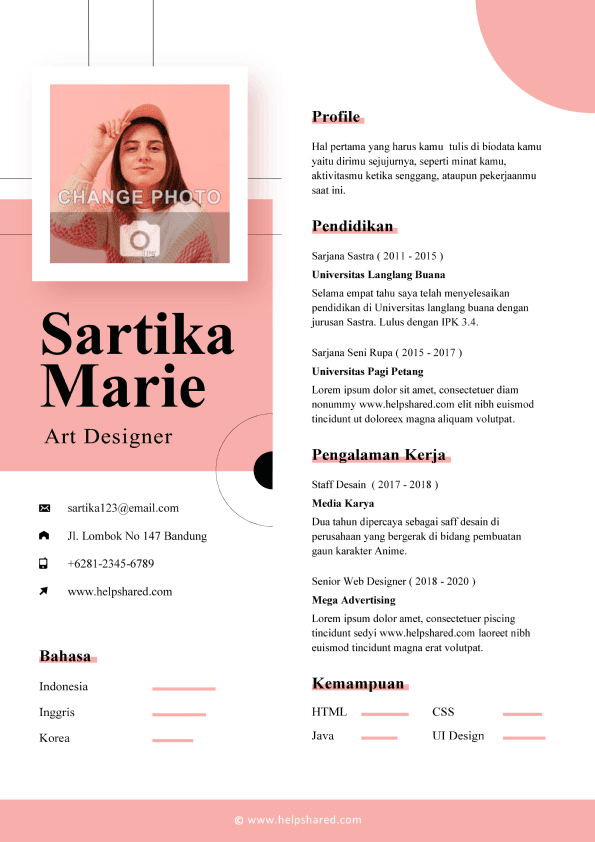 Detail Contoh Profil Diri Di Cv Nomer 47