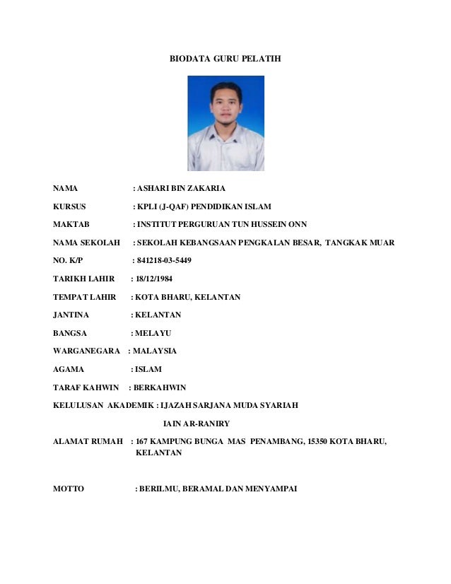 Contoh Profil Guru - KibrisPDR