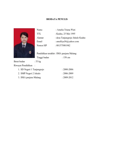 Detail Contoh Profil Penulis Nomer 12