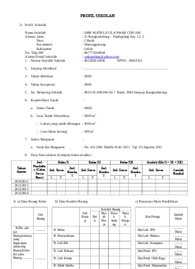 Detail Contoh Profil Sekolah Smp Nomer 3