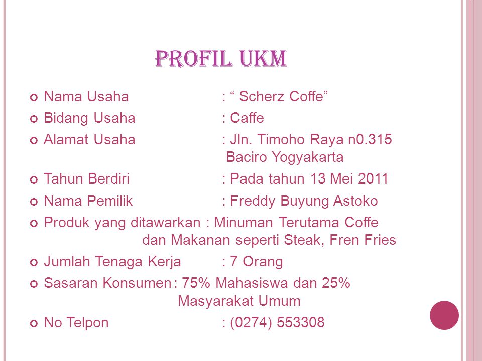 Detail Contoh Profil Umkm Nomer 3