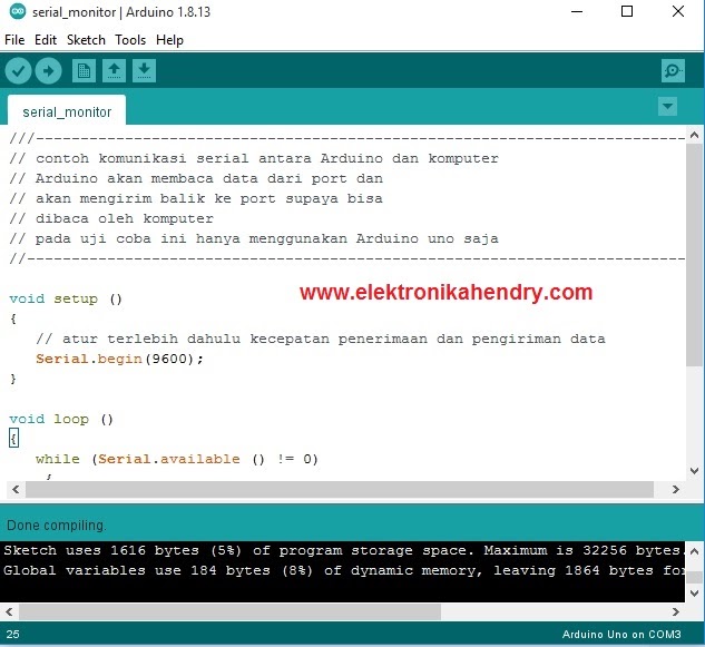 Detail Contoh Program Arduino Nomer 15