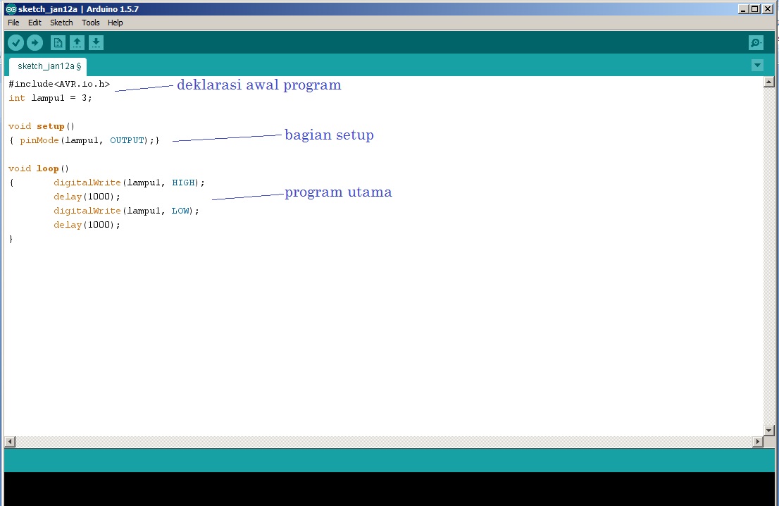 Detail Contoh Program Arduino Nomer 2