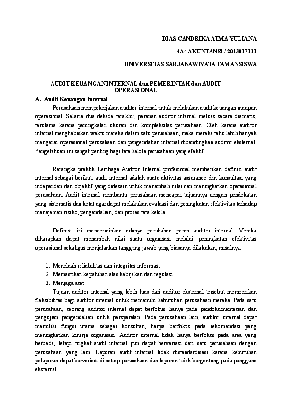 Detail Contoh Program Audit Internal Perusahaan Nomer 23