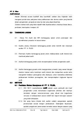 Detail Contoh Program Audit Internal Perusahaan Nomer 41