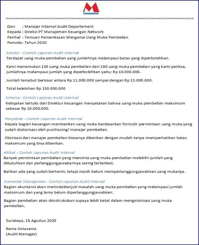 Detail Contoh Program Audit Internal Perusahaan Nomer 9