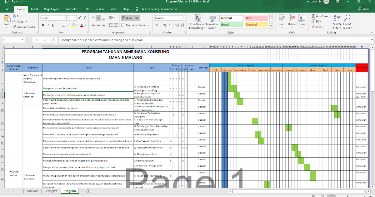 Detail Contoh Program Bk Di Sd Nomer 18