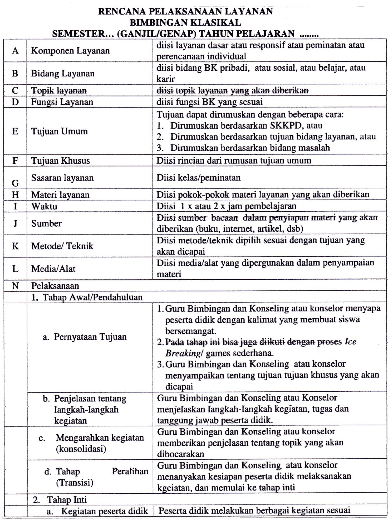 Detail Contoh Program Bk Di Sd Nomer 25