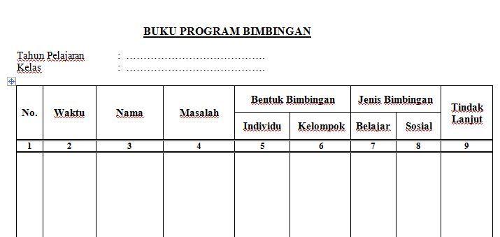 Detail Contoh Program Bk Di Sd Nomer 33