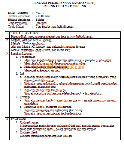 Detail Contoh Program Bk Di Sd Nomer 37