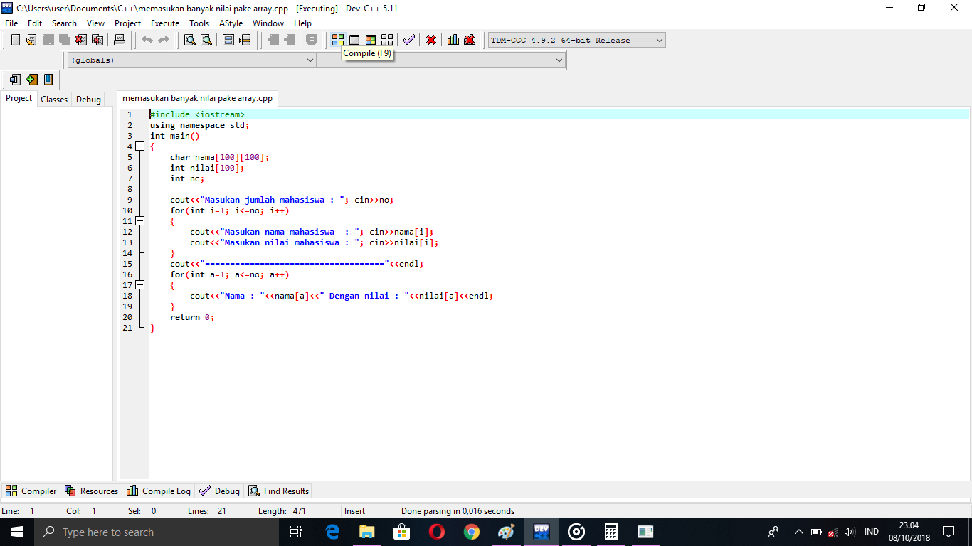 Contoh Program C - KibrisPDR