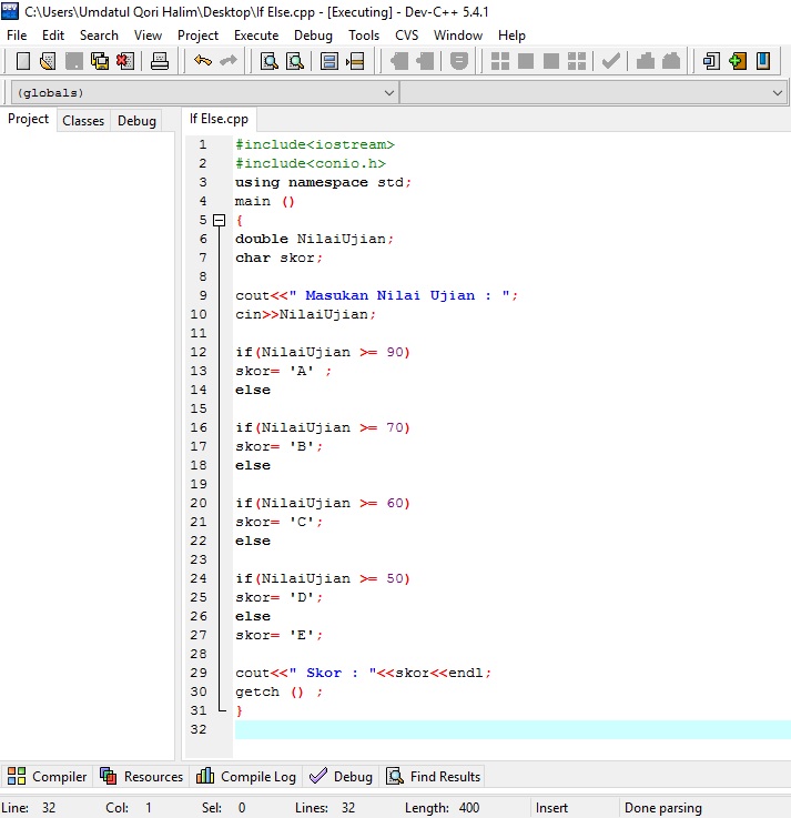 Detail Contoh Program C Nomer 2