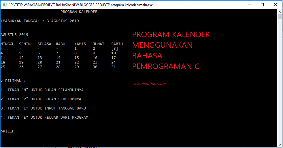 Detail Contoh Program C Nomer 47