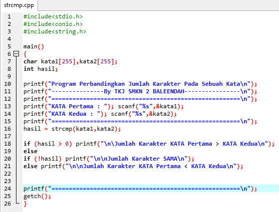 Detail Contoh Program C Nomer 9