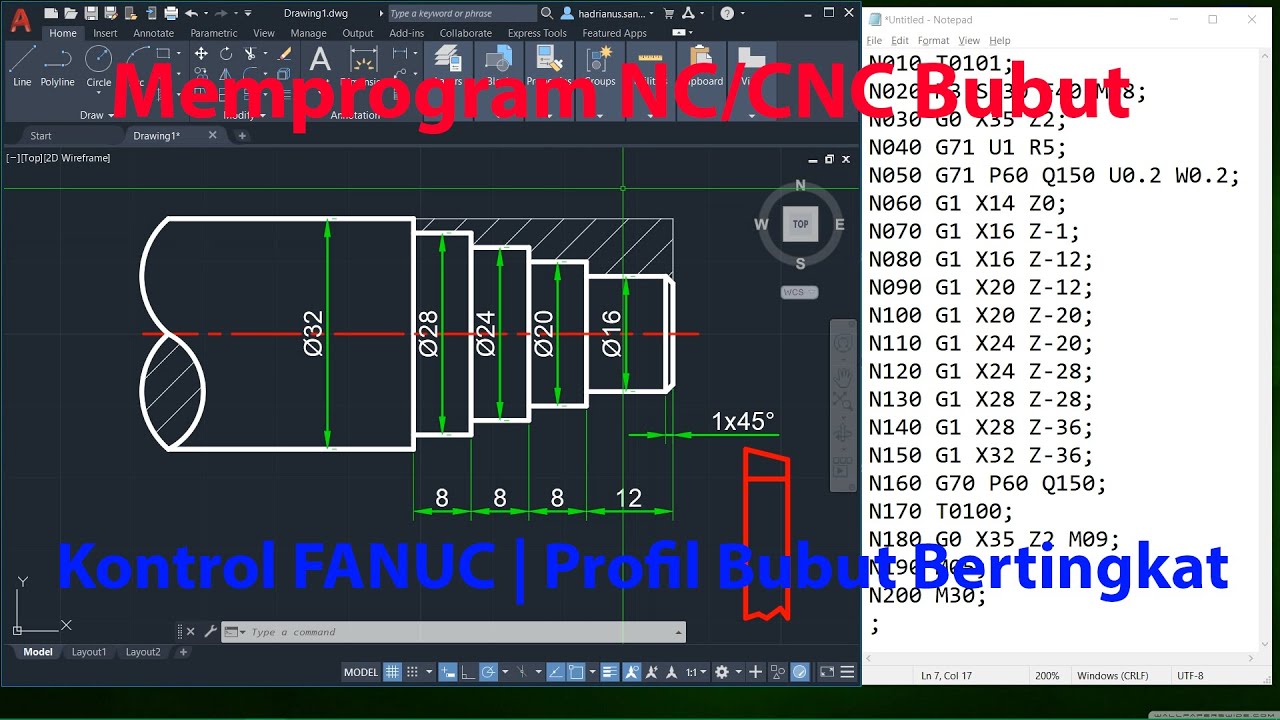 Detail Contoh Program Cnc Bubut Nomer 12