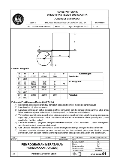 Detail Contoh Program Cnc Milling 3 Axis Nomer 9