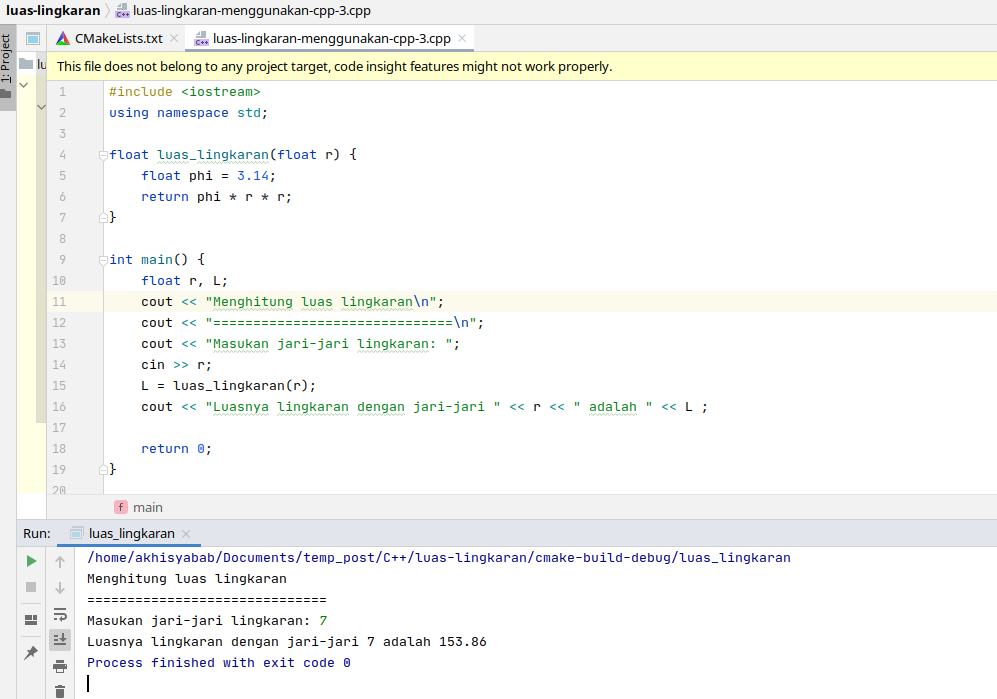 Detail Contoh Program Dev C Sederhana Nomer 23