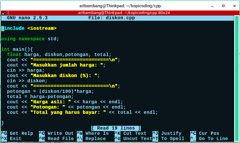Detail Contoh Program Dev C Sederhana Nomer 30