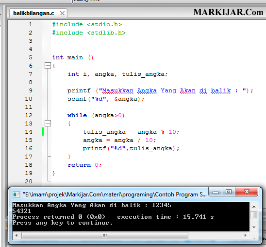 Detail Contoh Program Dev C Sederhana Nomer 6