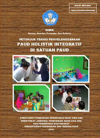 Detail Contoh Program Holistik Integratif Paud Nomer 8
