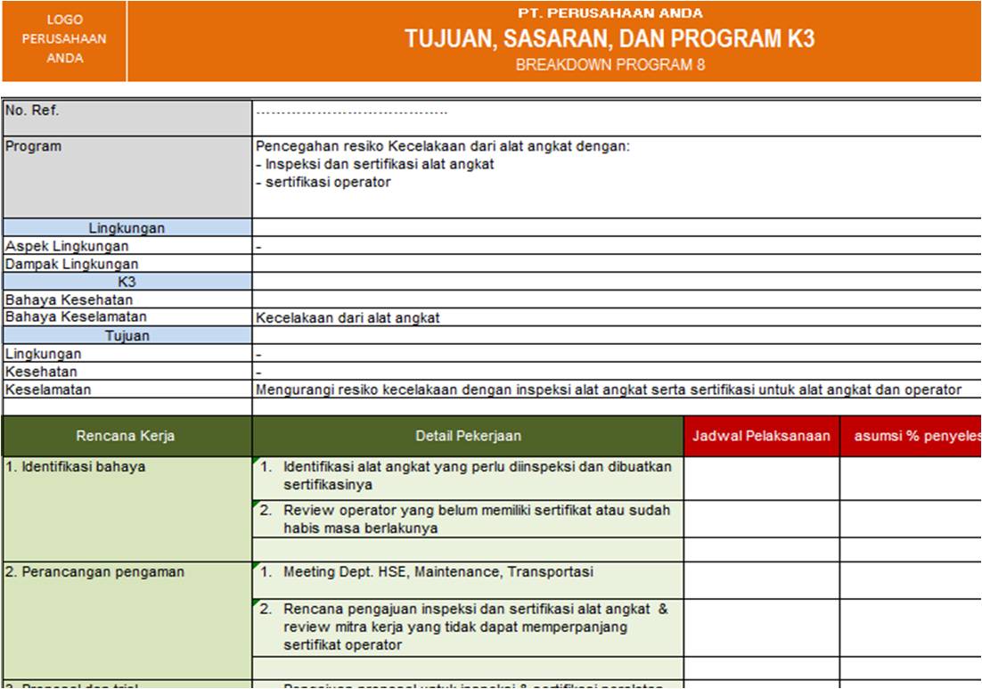 Detail Contoh Program K3 Nomer 35