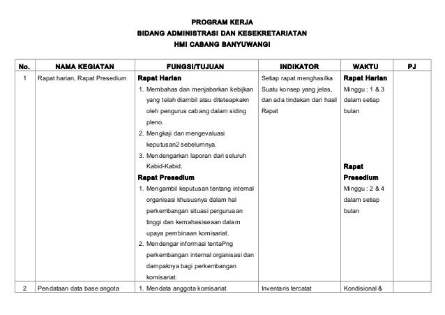 Detail Contoh Program Kerja Nomer 33