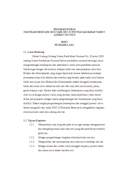 Detail Contoh Program Kerja Ekstrakurikuler Nomer 19