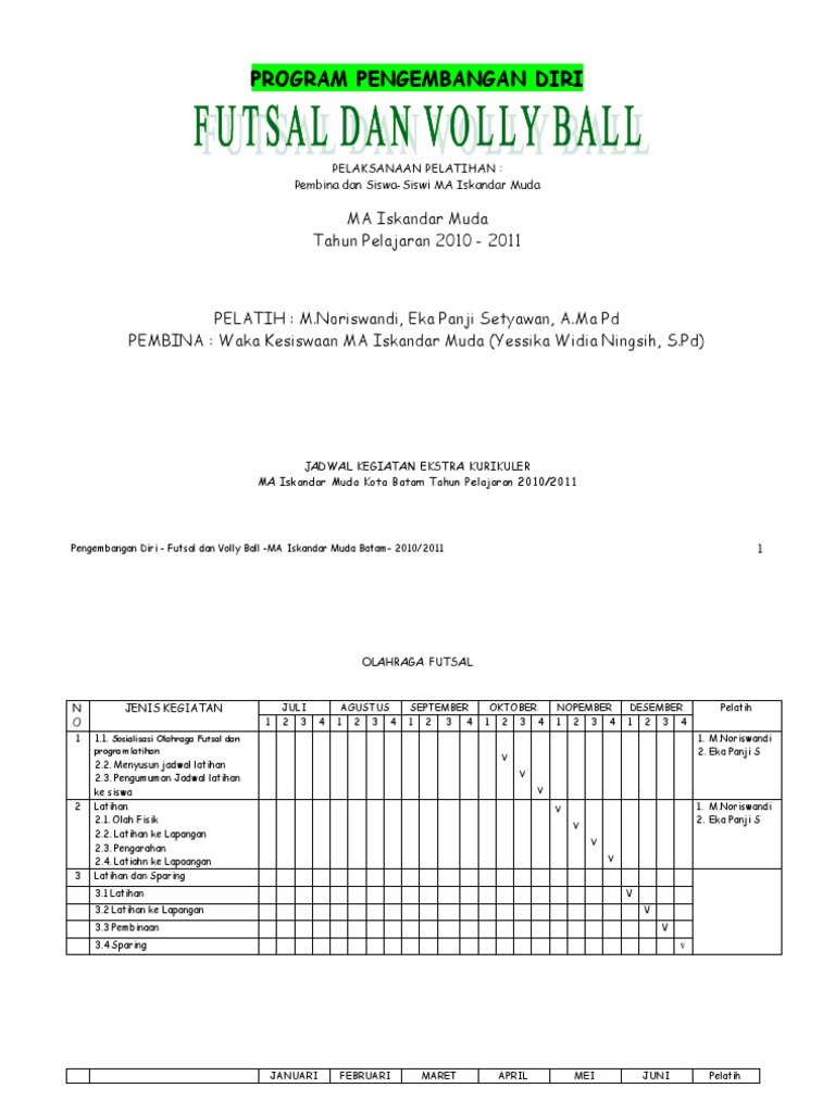 Detail Contoh Program Kerja Ekstrakurikuler Nomer 43